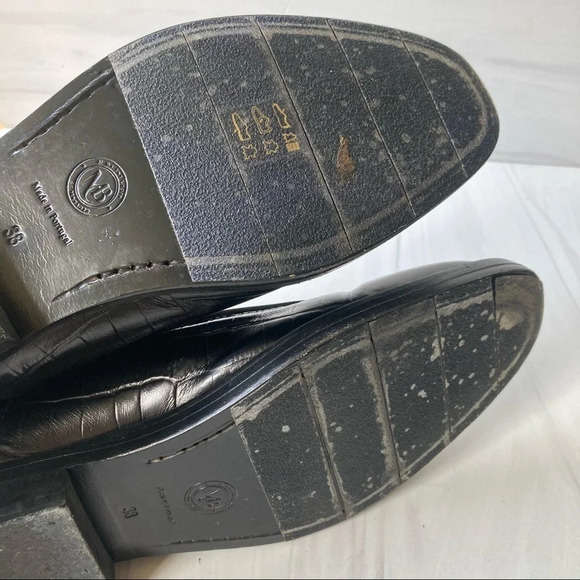 By Malene Birger Croc Chelsea Boots Black 38 8 - Picture 7 of 8